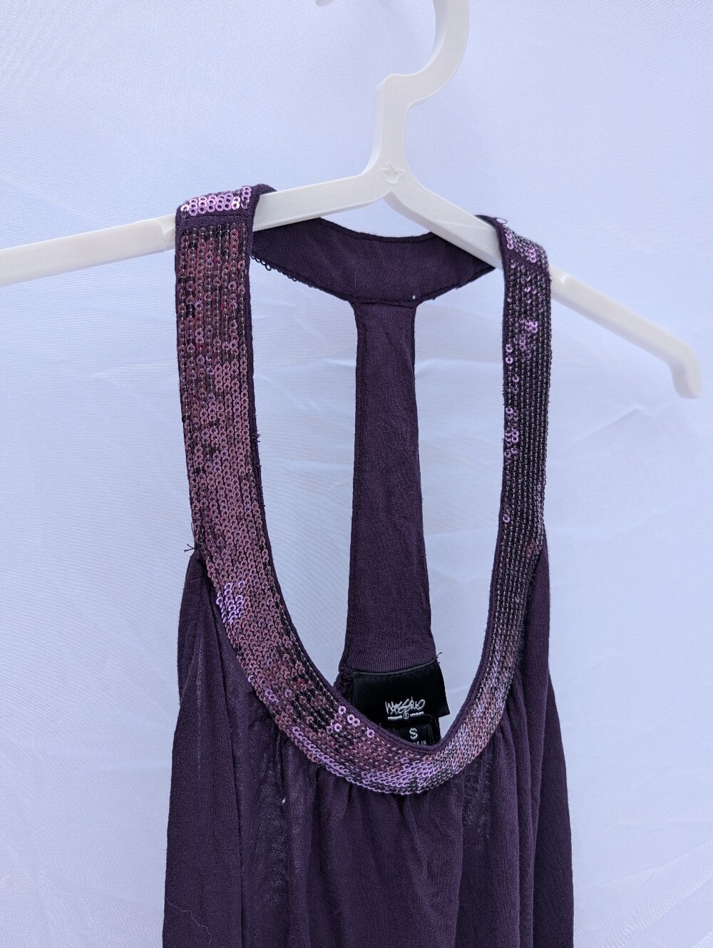 Y2K Mossimo Sequins Purple Tank Top - Picture 2 of 8